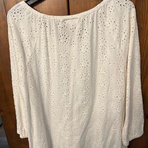 I Jill women’s size large 3/4 length eyelet top